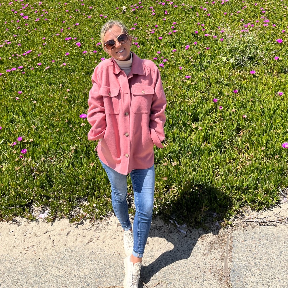 Gap pink Shacket size small
